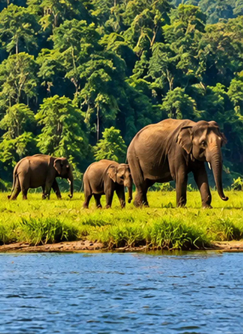 Thekkady forest and wildlife landscape