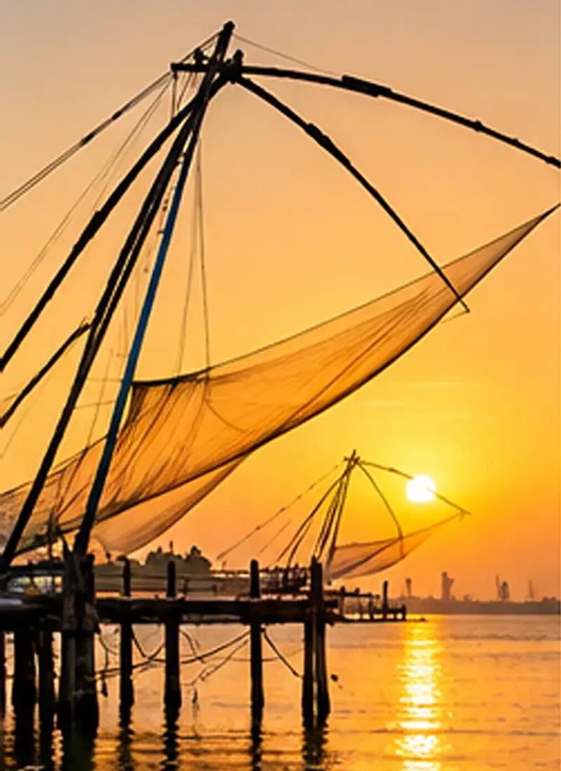 Chinese fishing nets at Kochi waterfront