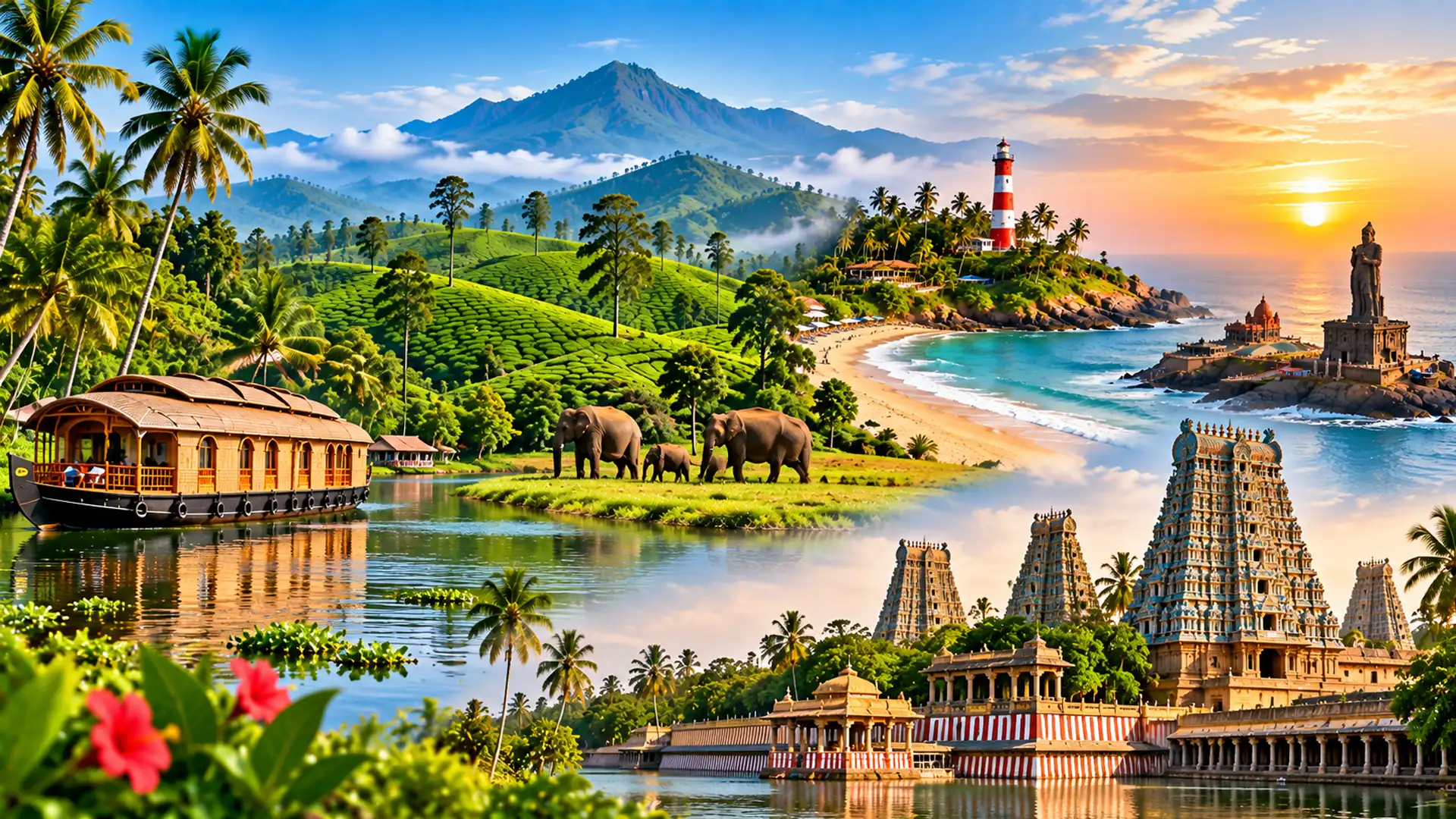 Kovalam Varkala Kanyakumari Kerala tour packeges